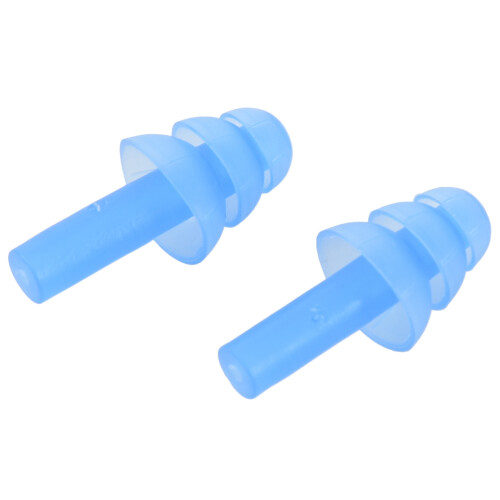 Pair Swimming Dive Flexible Silicone Ear Plugs Earplug Blue 2
