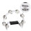 Half Moon Tambourine - Muziekinstrument Percussie Drum (Wit) 5