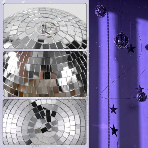 30cm Disco Light Mirror Ball, Stage Reflective Balls Silver 1