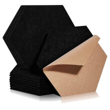 Self Adhesive Soundproof Panels,Hexagon Acoustic Panels,Black
