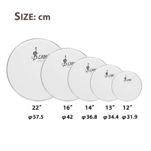 White Drum Skin Five Kits Made of Polyester Film