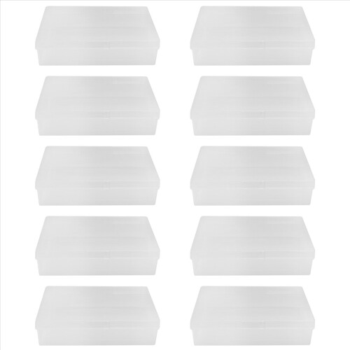 10Pcs Box Trading Card Case Clear Plastic Storage 2