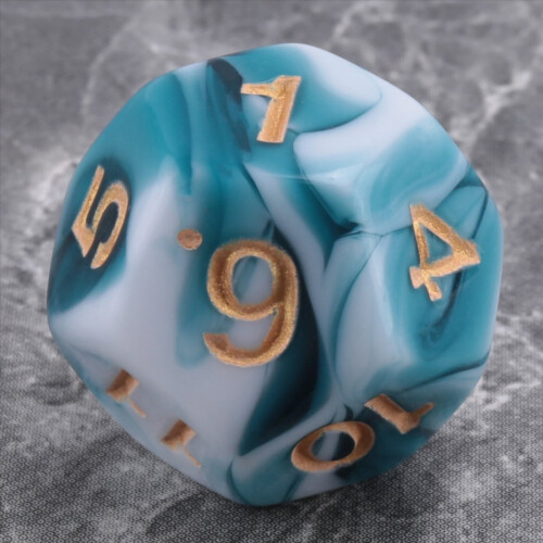 Set van 7 polyhedrale dobbelstenen voor DND-rollenspellen