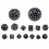 Complete set van 15 polyhedrale DND-dobbelstenen D3-D100 bolvormig 2