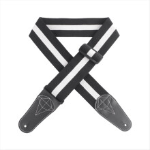 Guitar Strap Soft Adjustable Acoustic Black & White