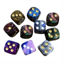 10Pcs 16MM D6 Dice Set Standard Acrylic for Role Playing Games