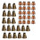 40Pcs Cow Horse Sheep Grazing Copper Bells 2