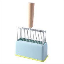 Metal Cats Litter Scoop with Holder Stand, Blue