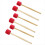 red 12.8 inch foam rubber drum sticks, accessories 1