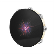 10-Zoll-Handtamburin, doppelreihiges Jingle-Drum-Schlaginstrument