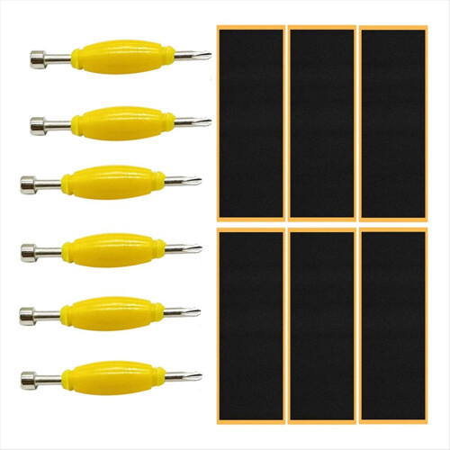 12 Pack Fingerboard Grip Tape Sticky Foam Sticker + Screwdriver Tool