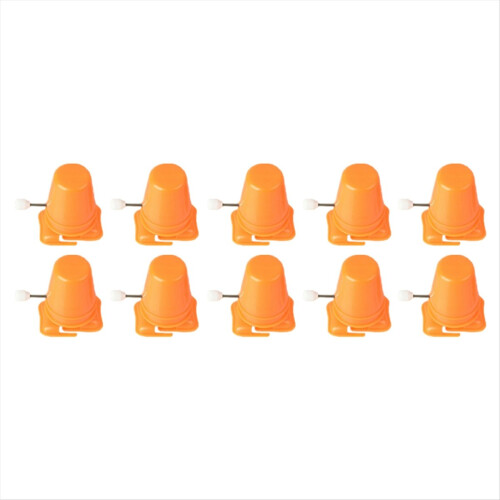 10Pcs Clockwork Legged Robot Wind Up Toy Movement for Kid Orange