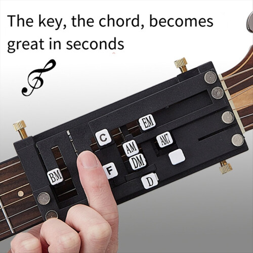 Guitar Folk Classical Chord Assist One-Key Device black 2