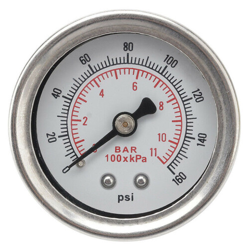 Verstelbare 0-160 PSI oliedrukregelaar, chroomzilver 1