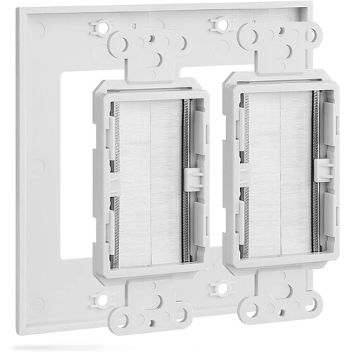 2-Gang Wall Plate, Low Voltage Cable Plate for Speaker Wires 2