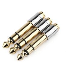 1 stuks 6,35 mm naar 3,5 mm converters 1/4 inch mannelijke 1/8 adapterplug