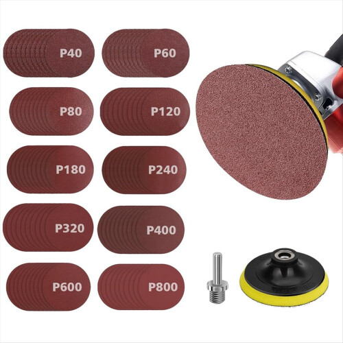 4Inch Angle Grinder Sanding Discs, 100pcs Sand Paper Discs 2