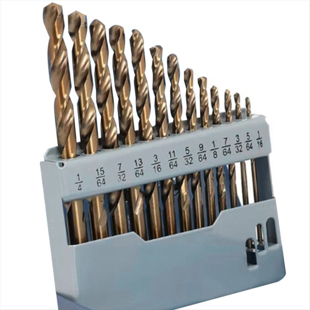 Cobalt Drill Bits Set M35 High Speed Steel Twist Jobber (13Pcs) 4852044493128