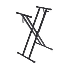 X Shaped Keyboard Stand Height Adjustable Non-Slip Feet Portable Iron Double-Braced Pianos Stand for Beginners