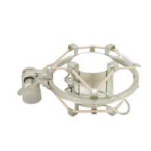 Metallischer Silber-Schockhalter für Mikrofone 47–57 mm, Anti-Vibrations-Halter