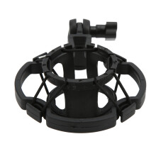 Flexible Microphone Shock Mount for Broadcasting Conference 10cm Size Black