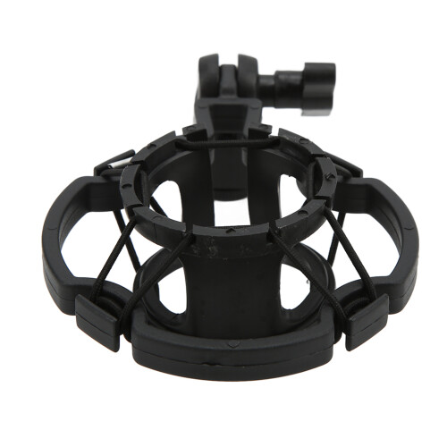 Flexible Microphone Shock Mount for Broadcasting Conference 10cm Size Black