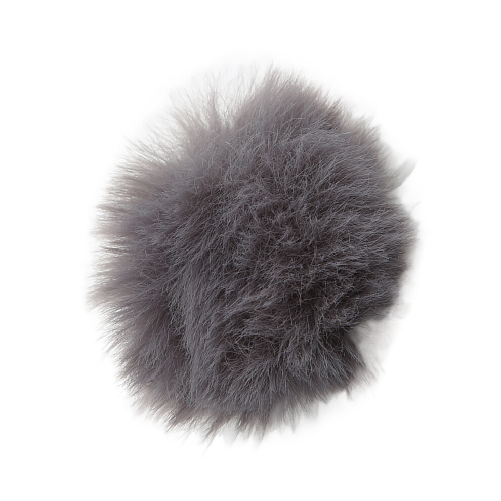 Lavalier Wind Muff 0.5Cm Artificial Fur Microphone Cover Gray 9481357843525