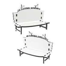 2Stk Holz Stuhlornamente Sublimation Blank Weiß Für