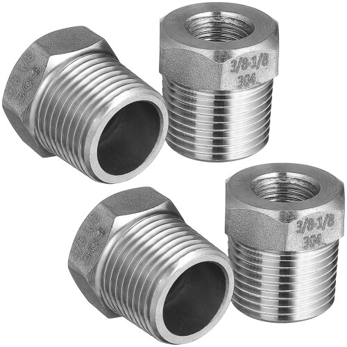 4Stk Gewinde Adapter, Anschluss Für Gartenschlauch, Silber