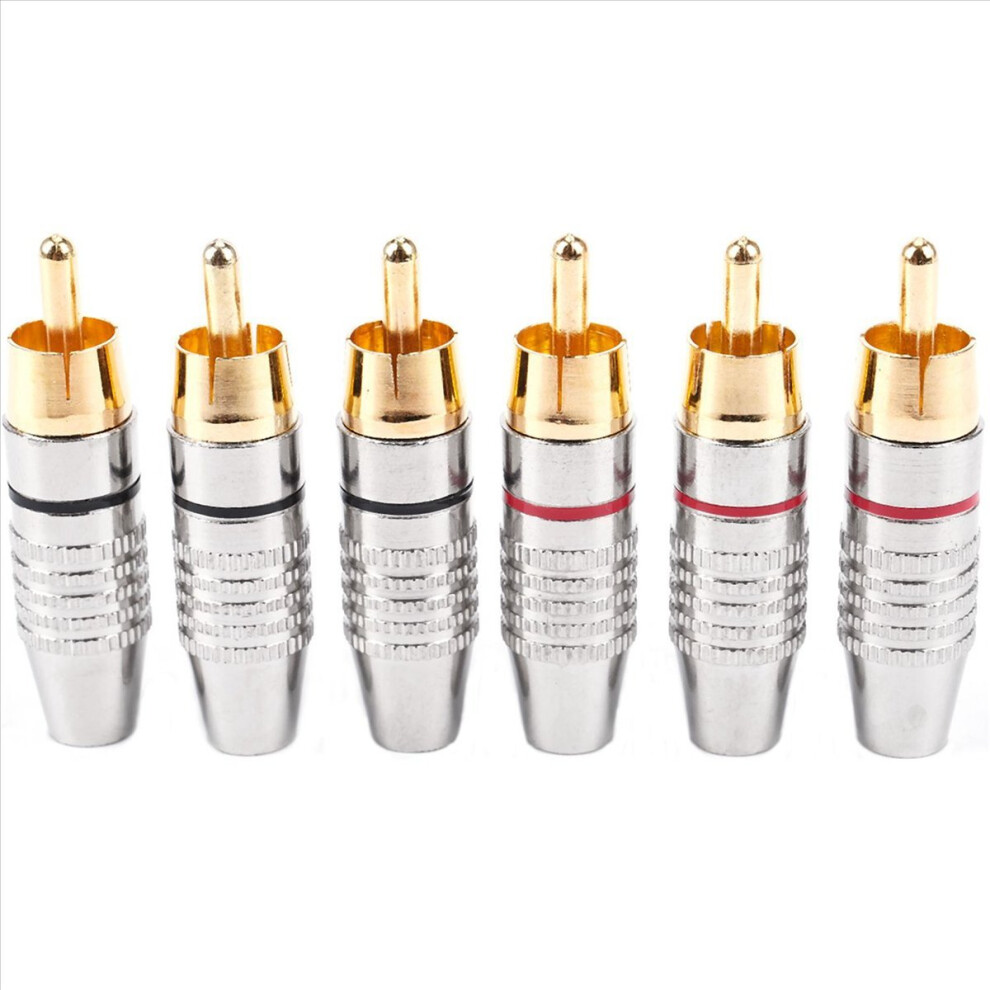 Male Plug Adapter, Audio Phono Gold Plated Solder Connector-image-OPC-PMQPV75-NEW