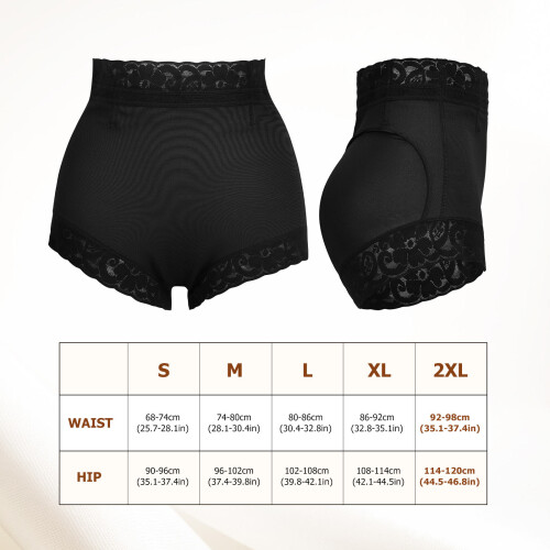 Black Elastic Butt Lifting Shapewear Women Full Coverage Panties 2