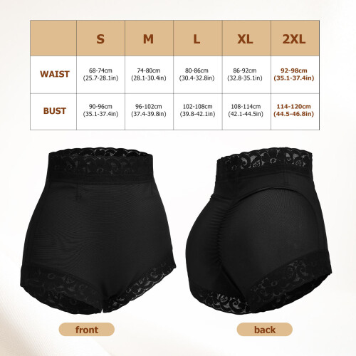 Black Elastic Butt Lifting Shapewear Women Full Coverage Panties 1