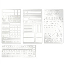 4 stuks metalen planner stencil dagboek graveren kleine letter stencils