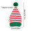 Kerstmuts Volwassenen Gestreepte Muts met Oor Dwerg B 8