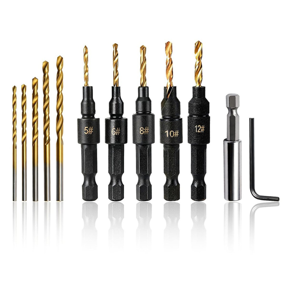 Diy Woodworking 4Pcs Countersink Drill Bit Set 4852044408573