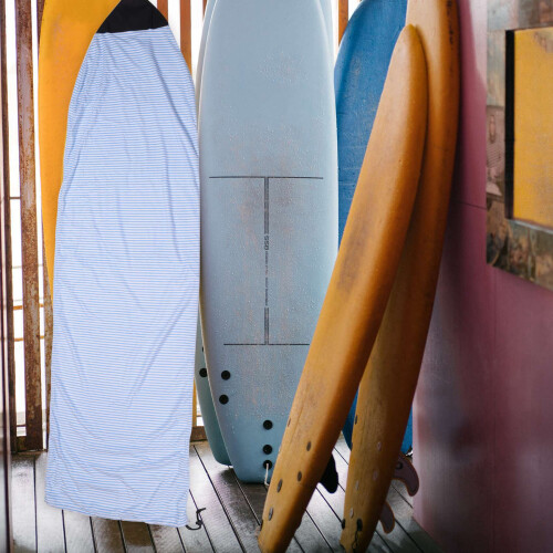Surfboard Socks Cover 6Ft Blue And White Surf Storage Case 2