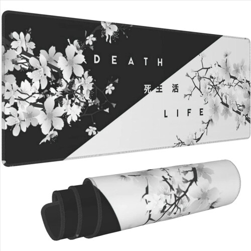 Black and White Gaming Mouse Pad,Large Mat 2