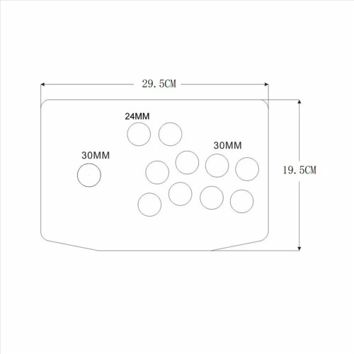 Arcade Joystick Acrylic Panel Case for Game Machine DIY 2