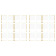 12Pcs Sign Holder,Double Sided Gold Photo Frame with Vertical Holder