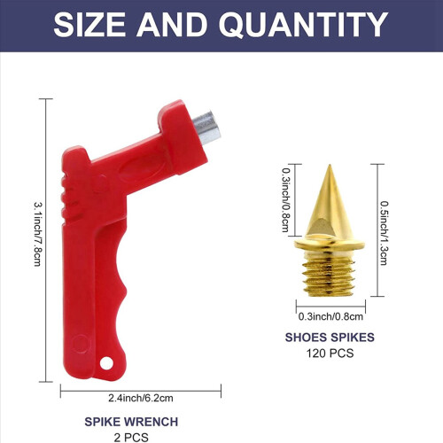 120Pcs 1/4 Inch Track Spikes for Shoes,Replacement 2