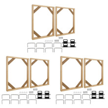 2 Set DIY Solid Wood Canvas Frame Kit, 16X20Inch for Oil Paintings