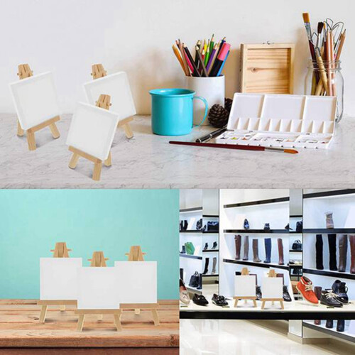 Mini Wood Display Easel, 80Pcs, Perfect for Displaying Small Canvases 2