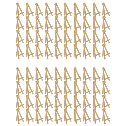 Mini Wood Display Easel, 80Pcs, Perfect for Displaying Small Canvases 1