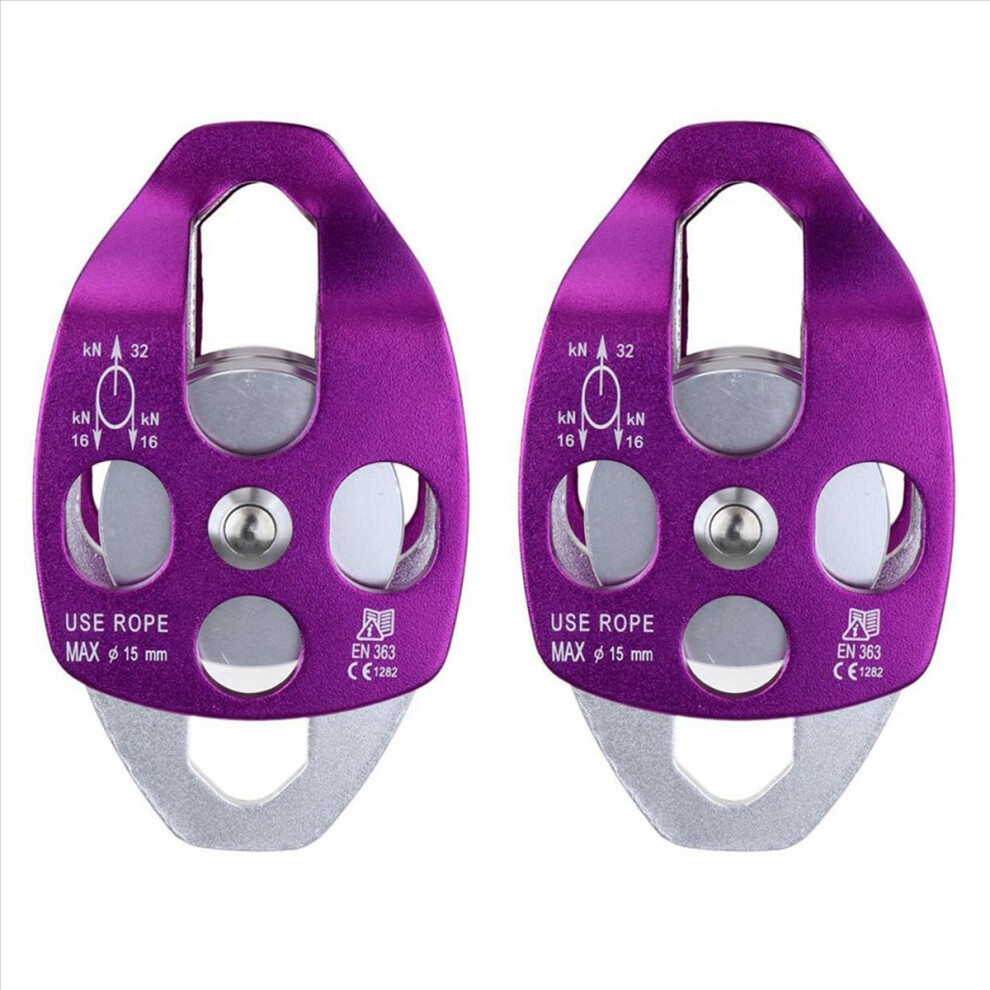 Double Pulley For Hauling System Climbing Rescue 4853020736390
