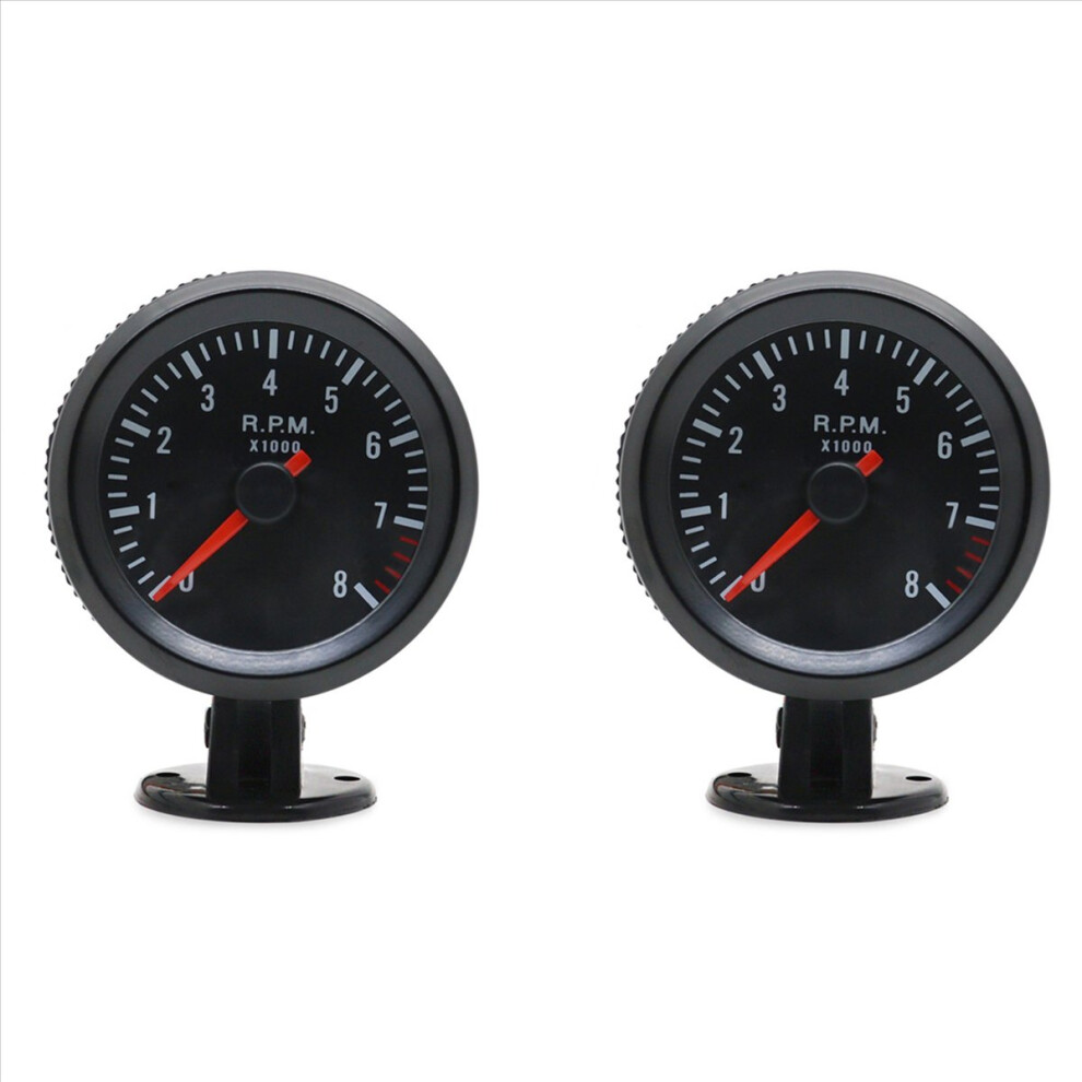 52Mm Car Meter Tachometer Rpm Gauge For 1-8 Cylinders Gasoline White/Light 4853020736109