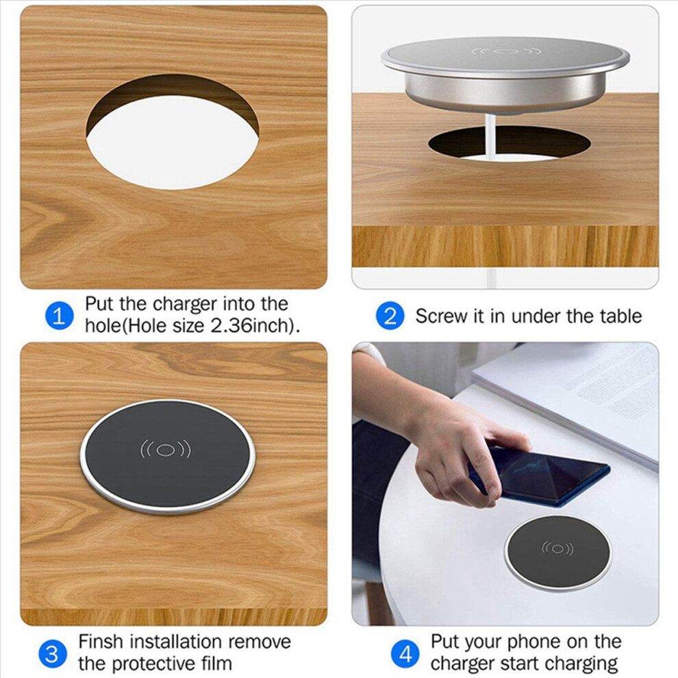 Desktop Furniture Embedded Fast Wireless Charger Charging 4853020749109