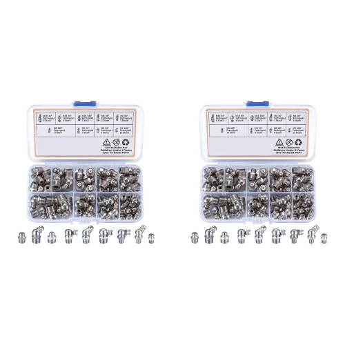 60-teiliges metrisches Schmiernippel-Set, Hydraulik-Schmiernippel-Sortiment 1