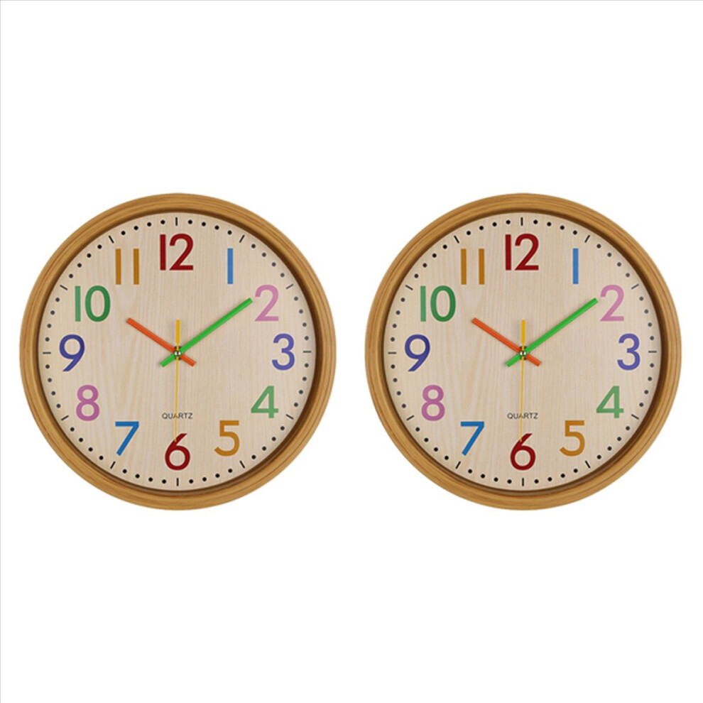12Inch Silent Non-Ticking Quartz Kid Wall Clock Home Decorative 4853020753298