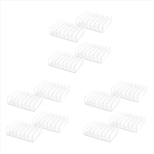 4 Pcs Clear Acrylic CD Holder with Tackable DVD Display Rack