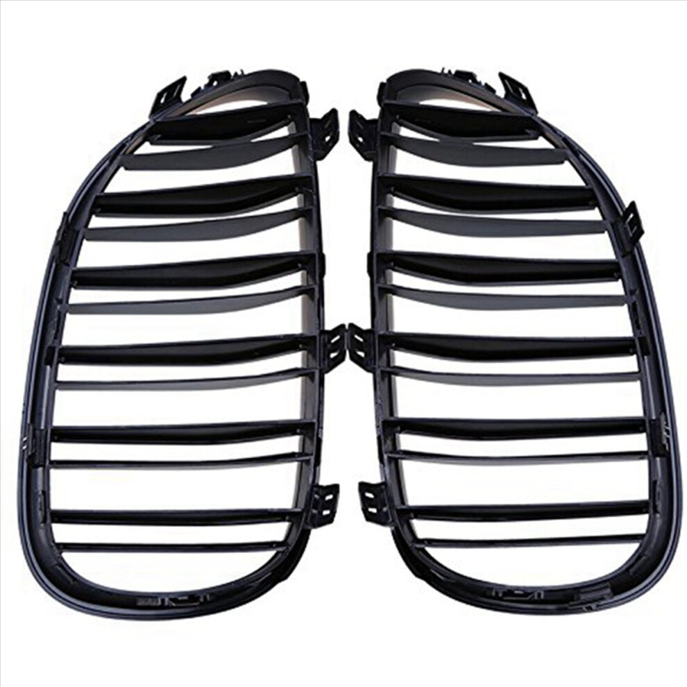 Front Bumper Hood Kidney Grill For 5 Series E60 E61(Matte ) Black 4853020755353